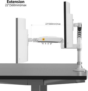 NB Bắc BAYOU Màn hình kép bàn gắn đứng chuyển động đầy đủ xoay màn hình máy tính cánh tay phù hợp với hai màn hình lên đến 27 ''nb H180 - Product Image 2