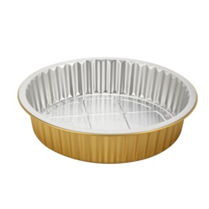 Conteneur alimentaire rond jetable en aluminium avec couvercle en plastique Emballage <span class=keywords><strong>de</strong></span> qualité alimentaire - Product Image 2
