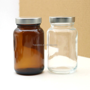 Envases para Cápsulas y Suplementos, Botellas de Vidrio Ámbar de 60ml, 100ml, 150ml, <span class=keywords><strong>200ml</strong></span>, 300ml, 500ml, Botellas para Píldoras Médicas - Product Image 1