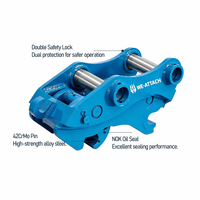 Attache rapide hydraulique en acier moulé We-Attach WQC10 pour excavatrices – Accouplements rapides manuels
