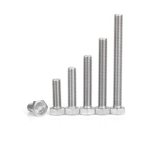 Shunna Hardware - Pernos Hexagonales de Acero Inoxidable 304 DIN933, Totalmente Roscados, Clase 6.8, Clase 8.8, Conexión de Fijación - Product Image 1