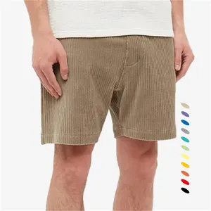 Custom Casual Cotton Baggy Plain Blank Corduroy Shorts For Men