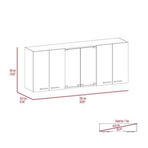 Ensemble de cuisine 2 pièces blanc : îlot de cuisine et armoire murale - Product Image 6