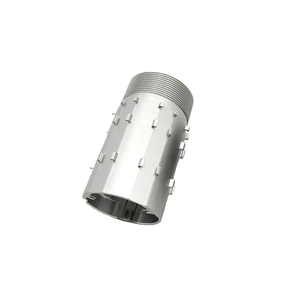 Carcasa cilíndrica roscada de aluminio mecanizada por CNC personalizada, carcasa tubular con rosca exterior de múltiples uniones para piezas de equipos de automatización - Product Image 2