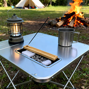 Kül tutucu ile ayarlanabilir açı tütsü brülör ile sopa için 9.8 inç bambu ahşap tütsü tutucu - Product Image 5