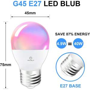 Lampadina LED Intelligente Antela E27 4.9W Wifi Dimmerabile RGB Cambio Colore Luce Bianca per Domotica - Product Image 2