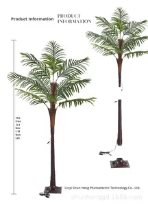 Nouvel <span class=keywords><strong>arbre</strong></span> de cocotier en plastique LED avec simulation de lumière, alimentation personnalisable, pour la maison, le bureau, les fêtes, les mariages, les festivals - Product Image 5