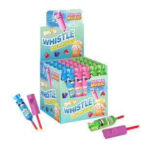 <strong>Candy</strong> Manufacturer Custom Private Label <strong>Fruit</strong> <strong>Fruit</strong> <strong>Lollipop</strong> <strong>with</strong> <strong>Whistle</strong> <strong>Lollipop</strong> Toy <strong>Candy</strong> - Product Image 1