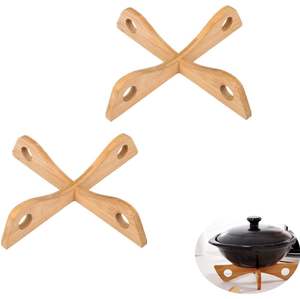 Support <span class=keywords><strong>de</strong></span> cuisson réversible et amovible en bambou pour casseroles et poêles – Tapis <span class=keywords><strong>de</strong></span> cuisson pour camping – Vente chaude - Product Image 1