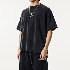 Camiseta Casual de Algodón 100% para Hombre, Estilo Hip Hop, Color Sólido, Manga Corta, Suave, Transpirable, Corte Regular, Ligera - Product Image 1