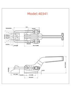 Abrazadera de pestillo de palanca autoblocante de acero inoxidable HS CH 40341 hebilla autoblocante ajustable para montaje - Product Image 4