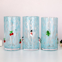 Verres à eau modernes en verre avec motifs de fruits, réutilisables pour les fêtes, origine Shanxi, directement de l'usine