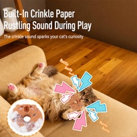 Peluche Donut Cat, jouet interactif pour chat, lapin, ours, peluche froissée, jouet doux pour chats d'intérieur, chatons, divertissement autonome