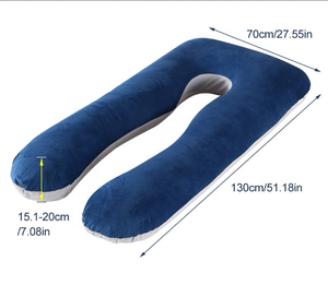 Oreiller <span class=keywords><strong>de</strong></span> maternité complet en forme <span class=keywords><strong>de</strong></span> U, pour femmes enceintes, avec housse lavable, Premium - Product Image 2