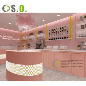 Vitrina de panadería de diseño moderno Muebles de cafetería Nueva Barra de té de burbujas - Product Image 5