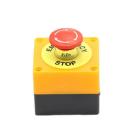 IP44 coque en plastique rouge signe LAY37 champignon arrêt d'urgence bouton poussoir AC 660V 10A NO + NC