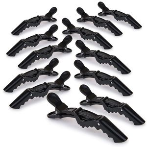 Pinces à cheveux en plastique personnalisées avec logo, style alligator, multicolores, pour salon, usage quotidien, 6 pièces/sac, pour coiffure et sectionnement - Product Image 1