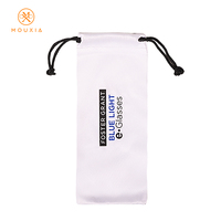 Pochette à lunettes en microfibre à cordon double, motif géométrique dégradé néon imprimé par transfert thermique, accessoires de mode urbaine pour lunettes