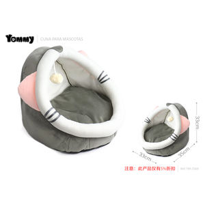 Cuccia per animali Yommy 33x35x33cm, design a forma di gatto, cuccia morbida per animali di piccola taglia - Product Image 1