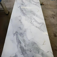Panneau mural intérieur anti-âge avec revêtement UV, panneau PVC UV moderne en marbre pour appartement