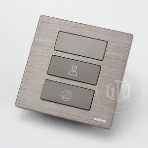 Nhà máy thực hiện thông minh khách sạn sang trọng màu sắc khác nhau CNC kim loại Bảng điều chỉnh push button 12V DC khô liên hệ với chuyển đổi