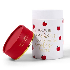 factory price low MOQ cylinder cardboard gift box packaging printed candle paper tube