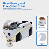 Panda Fiberglass Équipement de lavage capillaire, mobilier de salon pour soins du cuir chevelu et thérapie, lit de shampoing électrique avec massage et spa pour la tête