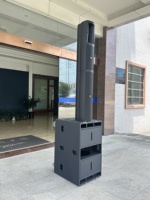 Système de sonorisation actif professionnel avec caisson de basses de 15 pouces et haut-parleur colonne de 6 pouces pour scène, mariages et événements festifs