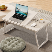 Bureau d'ordinateur pliable | Bureau simple de chambre réglable en hauteur | Bureau d'ordinateur portable avec porte-gobelet
