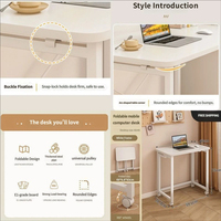 Escritorio Ergonómico Plegable Moderno y Móvil, Multifuncional para el Hogar, Computadora, Espacios Pequeños, Escritorio Simple para la Cama, Estudio, Escritura, Trabajo, Dormitorio