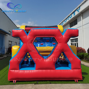 Parcours d'obstacles gonflable en PVC pour jeux <span class=keywords><strong>de</strong></span> plein air, parcours d'obstacles gonflable compétitif, parcours d'obstacles gonflable <span class=keywords><strong>pastel</strong></span>, long - Product Image 2