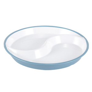 Plato de servir redondo de melamina con forma de Tai Chi, de dos compartimentos, para uso en banquetes de hotel P480 - Product Image 5