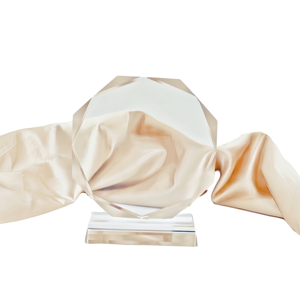 Diamond Impress Crystal Award Clear Trophy Medalla de vidrio impresa UV para ferias comerciales y bienvenidas - Product Image 4