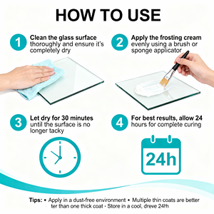 Paquetes pequeños de pasta de glaseado de vidrio al por mayor <span class=keywords><strong>para</strong></span> tratamiento de glaseado de vidrio doméstico, desenfoque de baño e inodoro - Product Image 4