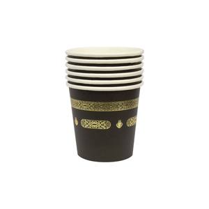 Bicchierino in Carta Nera con Lamina Dorata da 110 ml, 4 oz, per Acqua <span class=keywords><strong>Zamzam</strong></span> della Kaaba Durante Umrah, Hajj e Cerimonie Religiose - Product Image 6