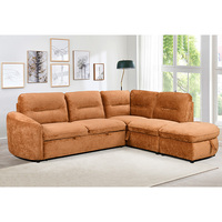 Europäisches Design Stoff-Wolkensofa Modulares Zweisitzer-Schlafsofa mit Stauraum L-Form Schwamm-Chaiselongue Ottoman für Apartment-Wohnzimmer