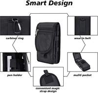 Grande pochette pour smartphone, support de téléphone portable, sac à outils multifonction, étui de transport tactique avec passant de ceinture