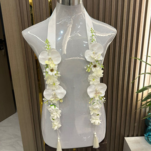 Couronne de fleurs artificielles personnalisable DIY pour la remise des diplômes, ensemble de colliers floraux pour la saison des diplômes, fleurs pour la décoration de mariage - Product Image 1
