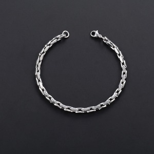 Bracelets de couple classiques en acier inoxydable 4,2 mm, maillons faits à la main, style punk, bracelet lourd, ne se décolore pas, bijoux hip-hop pour hommes et femmes - Product Image 6