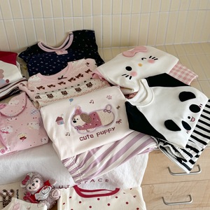 Tongxingyuan Girls Pajamas Set Cotton Cartoon Print Soft Breathable Sleepwear For Kids Size 90 100 110 120 130 140 - Product Image 2