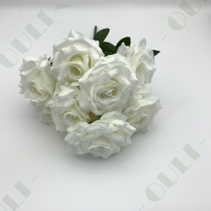 K-0130 Vente en gros <span class=keywords><strong>de</strong></span> roses en soie réalistes et durables à <span class=keywords><strong>livraison</strong></span> rapide - <span class=keywords><strong>Bouquet</strong></span> <span class=keywords><strong>de</strong></span> 9 têtes <span class=keywords><strong>de</strong></span> roses artificielles pour <span class=keywords><strong>bouquet</strong></span> <span class=keywords><strong>de</strong></span> mariage - Product Image 5