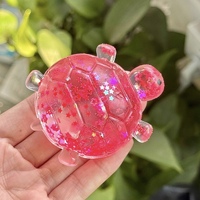 PLAYGORO Produits Populaires : Grande Tortue Marine en Caoutchouc Pailletée avec Billes, Étoile de Mer Imprégnée d'Huile, Jouet Doux à Rebond Lent