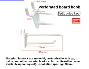X35 Paper Shelf Paper Display Stand <b>Hooks</b> Supermarket Shelf <b>Plastic</b> <b>Hook</b> Hanging - Product Image 2