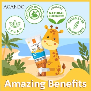 VEGAN Ingrédients Minéraux Naturels Écran <span class=keywords><strong>Solaire</strong></span> Doux FPS 50 pour Enfants Adolescents UVA UVB Écran <span class=keywords><strong>Solaire</strong></span> pour Visage Corps avec Peau Sensible - Product Image 5