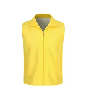 High Quality Work Vest Custom Polyester Working Clothes Sleeveless Advertising Volunteer Vest