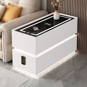 Smart Tech Nightstand, Solid Wood Bedroom Furniture, Wireless Charging <strong>Sofa</strong> <strong>Side</strong> <strong>Table</strong> for Living Room, Bluetooth Speaker - Product Image 3