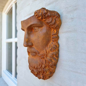 Escultura de bronze para decoração de parede de rosto - Product Image 6