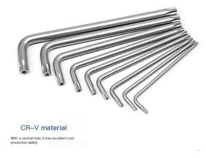 ไขควงหัวหกเหลี่ยม T10-T50พร้อมประแจหัวหกเหลี่ยมสองรูขนาดเล็กประแจหกเหลี่ยมรูปตัวแอล - Product Image 5