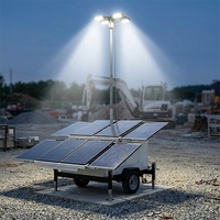 Remorque de sécurité solaire à mât hydraulique de 7 m, étanche IP65 pour la construction en extérieur