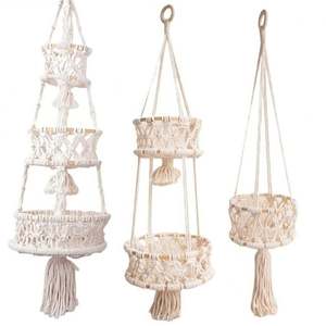 Décoration murale Boho pour fille ronde <span class=keywords><strong>en</strong></span> <span class=keywords><strong>osier</strong></span> panier suspendu plateau miroir plante petit stockage noir naturel <span class=keywords><strong>tressé</strong></span> éthiopien grand - Product Image 4